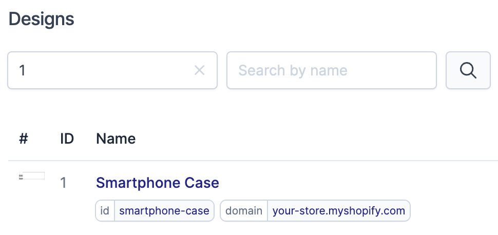 Design reference in order detail