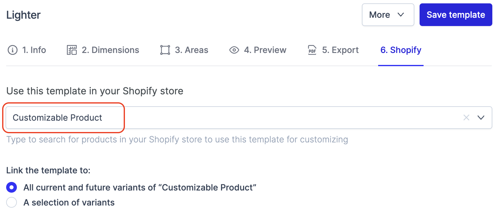 Enable designer for a product